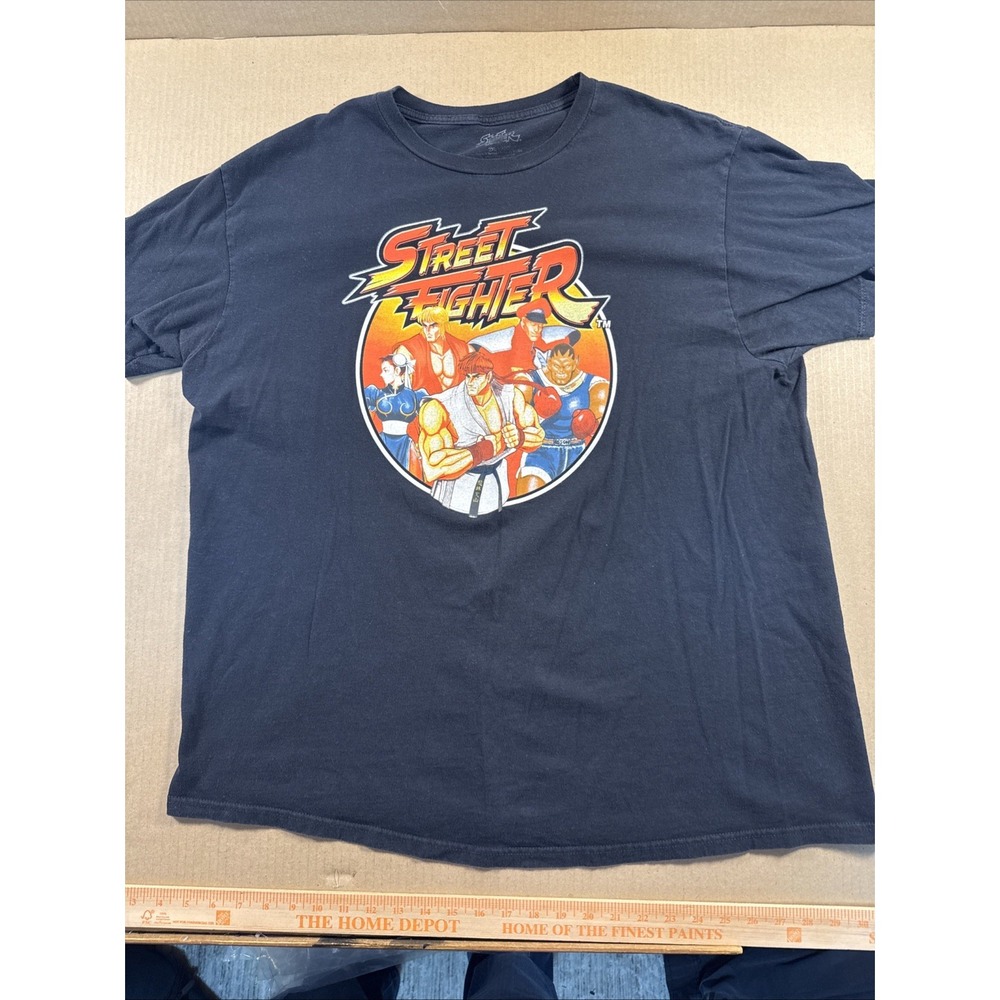 Capcom Street Fighter Retro Graphic T-shirt Men 2XL Short Sleeve Black